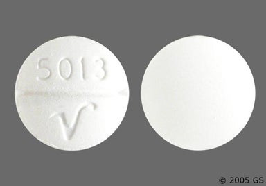 White Round 5013 V - Phenobarbital 64.8mg Tablet