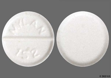 White Round MYLAN 152 - Clonidine Hydrochloride 0.1mg Tablet