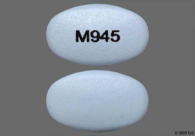 Blue Oval M945 - Divalproex Sodium 500mg Delayed-Release Tablet