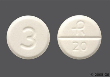 White Round LOGO 20 - Acetaminophen/Codeine Phosphate 300mg-30mg Tablet
