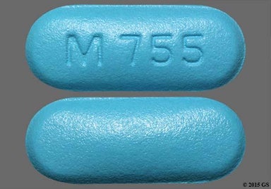 Blue Oblong M 755 - Fexofenadine Hydrochloride 180mg Tablet