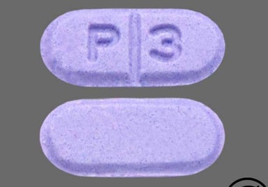 Purple Oblong P 3 - Pramipexole Dihydrochloride 0.5mg Tablet