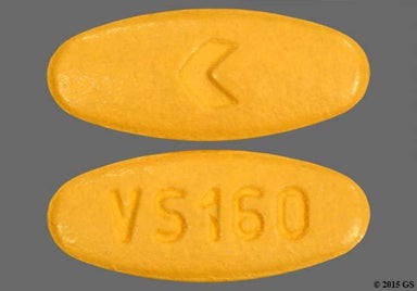 Orange Oval VS 160 - Valsartan 160mg Tablet