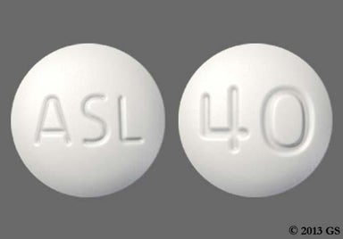 White Round Asl And 40 - Edarbi 40mg Tablet