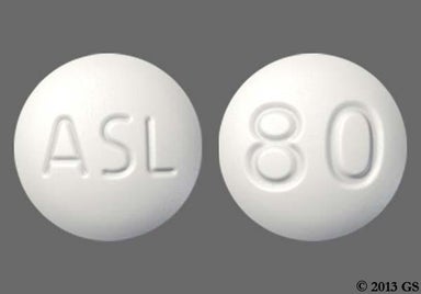 White Round Asl And 80 - Edarbi 80mg Tablet