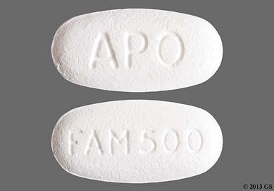 White Oval FAM500 - Famciclovir 500mg Tablet