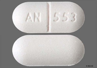 Pink Oblong AN 553 - Metaxall 800mg Tablet