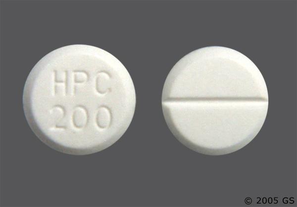 White Round Tablet Hpc 200 - Robinul 1mg Tablet.