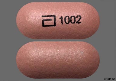 Pink Oblong LOGO 1002 - Advicor 1000mg-20mg Tablet