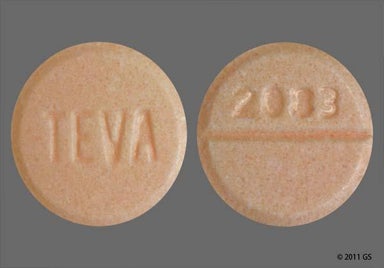 Orange Round Teva And 2083 - Hydrochlorothiazide 25mg Tablet