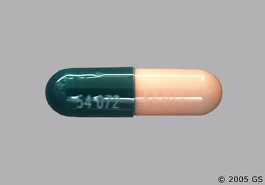 Beige, Green Capsule 54 072 54 072 - Hydroxyurea 500mg Capsule