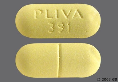 Yellow Oblong PLIVA 391 - Salsalate 750mg Tablet