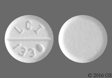 White Round LCI 1330 - Baclofen 10mg Tablet