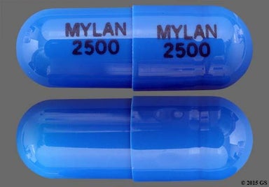 Blue Capsule MYLAN 2500 MYLAN 2500 - Tamsulosin Hydrochloride 0.4mg Capsule