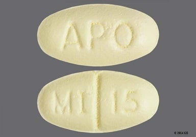 Yellow Oval MI 15 - Mirtazapine 15mg Tablet