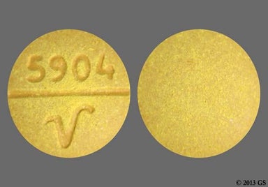 Yellow Round 5904 V - Sulfasalazine 500mg Tablet