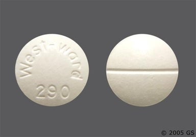 White Round West-ward 290 - Methocarbamol 500mg Tablet