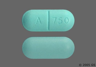 Blue Oblong A 750 - Salsalate 750mg Tablet