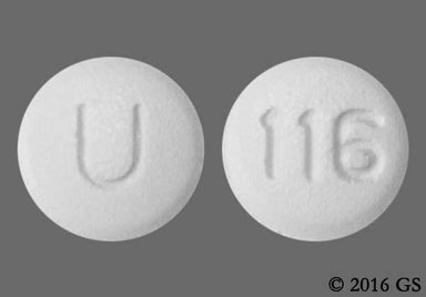White Round U And 116 - Topiramate 50mg Tablet