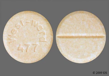 Peach Round West-ward 477 - Prednisone 20mg Tablet