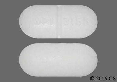 White Oblong WPI 3155 - Modafinil 200mg Tablet