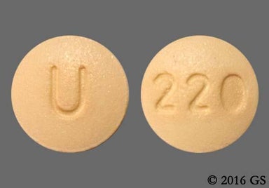 Yellow Round 220 And U - Montelukast Sodium 10mg Tablet