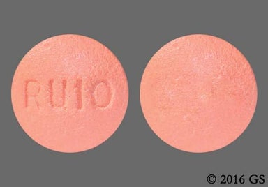 Pink Round RU10 - Rosuvastatin Calcium 10mg Tablet