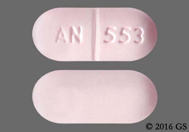 Pink Oblong AN 553 - Metaxalone 800mg Tablet