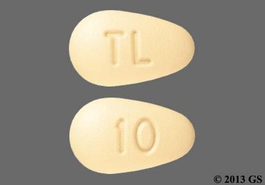 Yellow Oval 10 And Tl - Trintellix 10mg Tablet