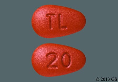 Red Oval Tl And 20 - Trintellix 20mg Tablet
