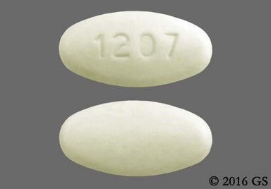 Yellow Oval 1207 - Amlodipine Besylate/Valsartan 5mg-160mg Tablet