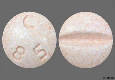 Peach Round C 85 - Fosinopril Sodium/Hydrochlorothiazide 20mg-12.5mg Tablet