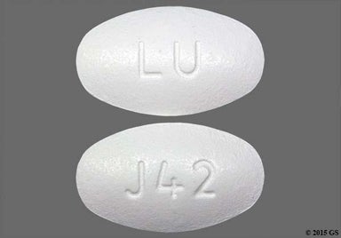 White Oval J42 And Lu - Fenofibrate 160mg Tablet