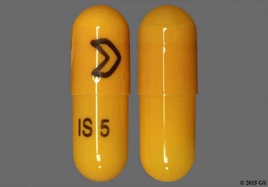 Brown Capsule LOGO IS 5 - Isradipine 5mg Capsule