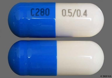 Blue And White C280 0.5/0.4 - Dutasteride and Tamsulosin Hydrochloride 0.5mg-0.4mg Capsule