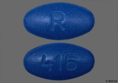 Blue Oval 416 And R - Amlodipine Besylate/Atorvastatin Calcium 10mg-40mg Tablet