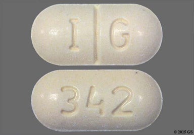 Yellow Oblong 342 And I G - Naproxen 500mg Tablet