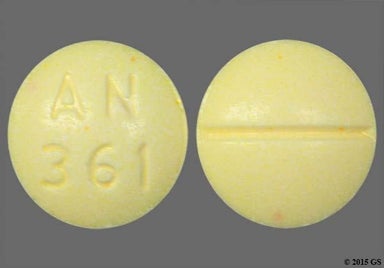 Yellow Round AN 361 - Folic Acid 1mg Tablet