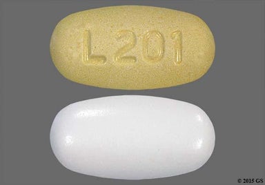 White And Yellow Oblong L201 - Telmisartan/Hydrochlorothiazide 80mg-25mg Tablet