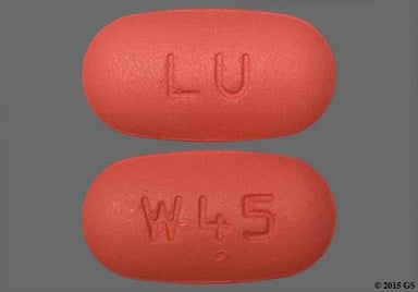 Red Oblong W45 - Amlodipine Besylate/Valsartan/Hydrochlorothiazide 10mg-320mg-25mg Tablet