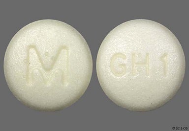 White Round M And Gh 1 - Guanfacine 1mg Extended-Release Tablet