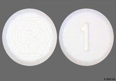 White Round Logo And 1 - Fanapt 1mg Tablet