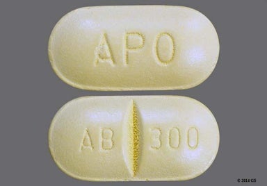 Yellow Oblong AB 300 - Abacavir 300mg Tablet