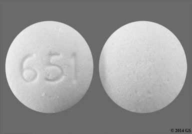 White Round 651 - Clonidine Hydrochloride 0.1mg Extended-Release Tablet