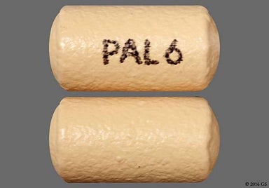 Beige Oblong Pal 6 - Paliperidone 6mg Extended-Release Tablet