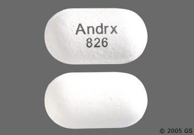 White Oblong Andrx 826 - Naproxen 500mg Extended-Release Tablet