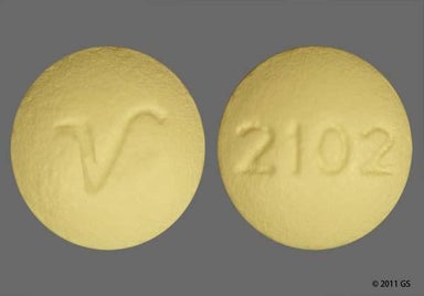 Yellow Round 2102 - Amitriptyline Hydrochloride 25mg Tablet