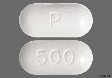 White Oblong 500 - Ciprofloxacin Hydrochloride 500mg Tablet