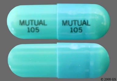Blue Capsule MUTUAL 105 MUTUAL 105 - Doxycycline Hyclate 100mg Capsule