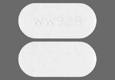 White Oblong WW928 - Ciprofloxacin Hydrochloride 500mg Tablet